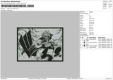 Fairy Tail Natsu Embroidery File 4 size