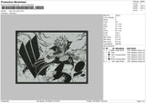 Fairy Tail Natsu Embroidery File 4 size