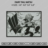 Fairy Tail Natsu Embroidery File 4 size
