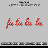 Falatext Embroidery File 6 sizes