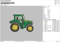 Tractor 2810 Embroidery File 6 sizes