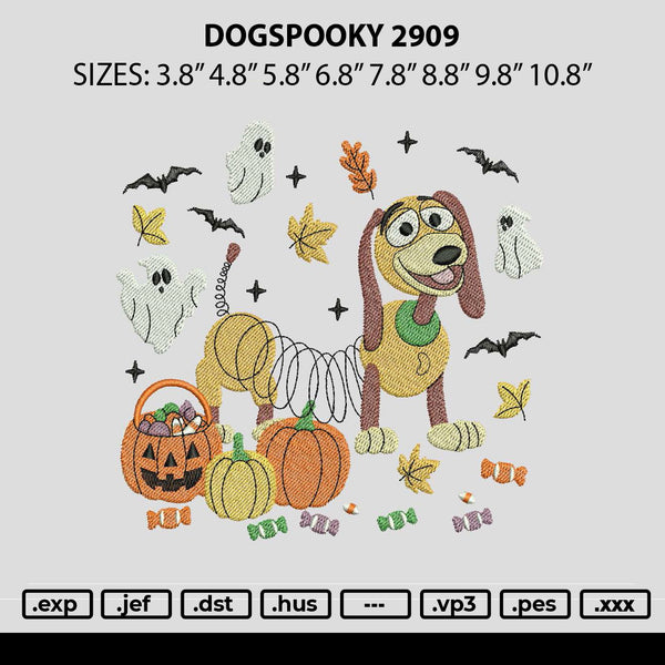 Dogspooky 2909 Embroidery File 6 sizes