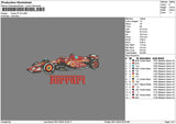 Ferraritext02 Embroidery File 6 sizes