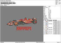 Ferraritext02 Embroidery File 6 sizes