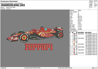 Ferraritext02 Embroidery File 6 sizes