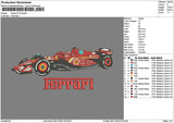 Ferraritext02 Embroidery File 6 sizes