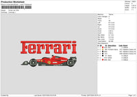 Ferrari 0207 Embroidery File 6 sizes