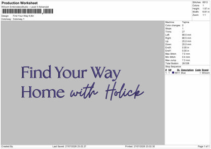 Your Way Embroidery Machine Design File 6 sizes