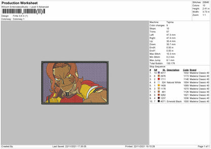 Fanta Embroidery File 4 size