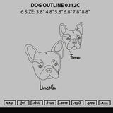 Dog 0312c Embroidery File 6 sizes