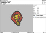 Devil 2512 Embroidery File 6 sizes