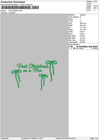 Firstxmastext Embroidery File 6 sizes