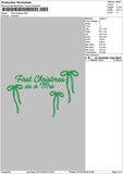 Firstxmastext Embroidery File 6 sizes