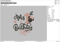 Birthday 0103 Embroidery File 6 sizes