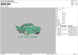 Flo Car Embroidery File 6 sizes