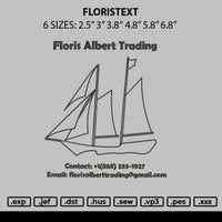 Floristext Embroidery File 6 sizes