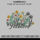 Flowers 0412 Embroidery File 6 sizes