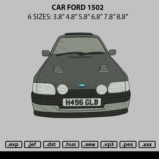 Car Ford 1502 Embroidery File 6 sizes