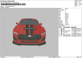 Red Car Front 2002 Embroidery File 6 sizes