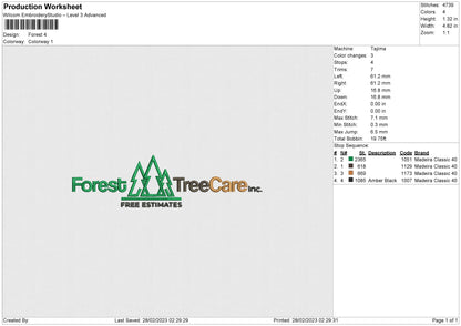 Forest Embroidery File 6 sizes