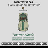 Forevertext Car Embroidery File 6 sizes