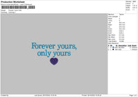 Forever Text 02 Embroidery File 6 sizes