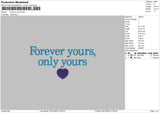 Forever Text 02 Embroidery File 6 sizes
