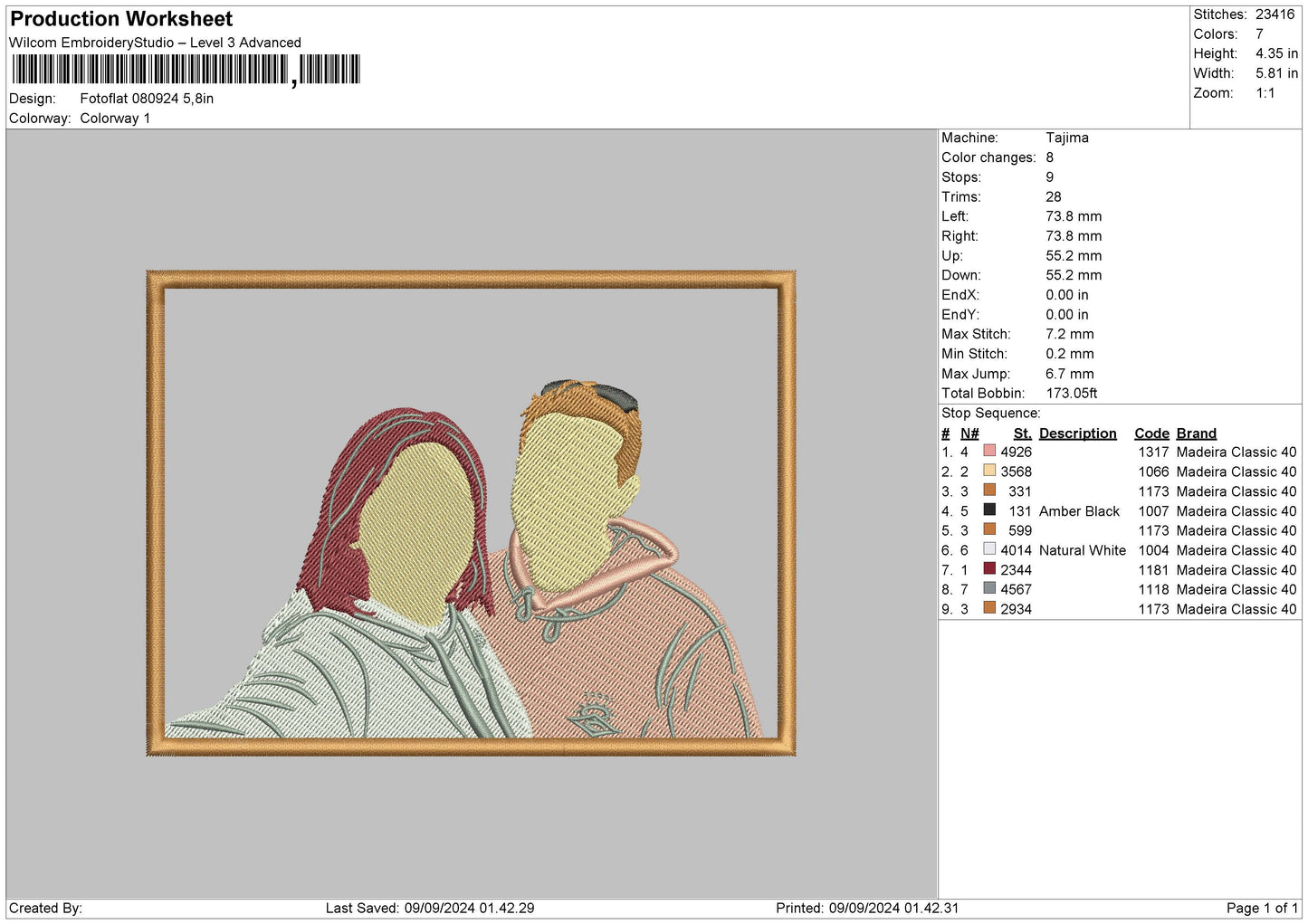Photoflat 0809 Embroidery File 6 sizes