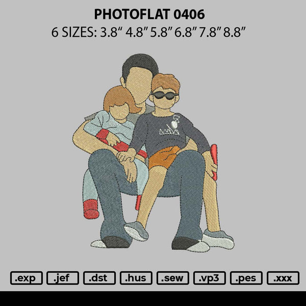 Photoflat 0406 Embroidery File 6 sizes