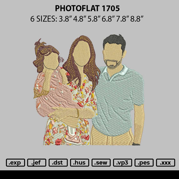 Photoflat 1705 Embroidery File 6 sizes