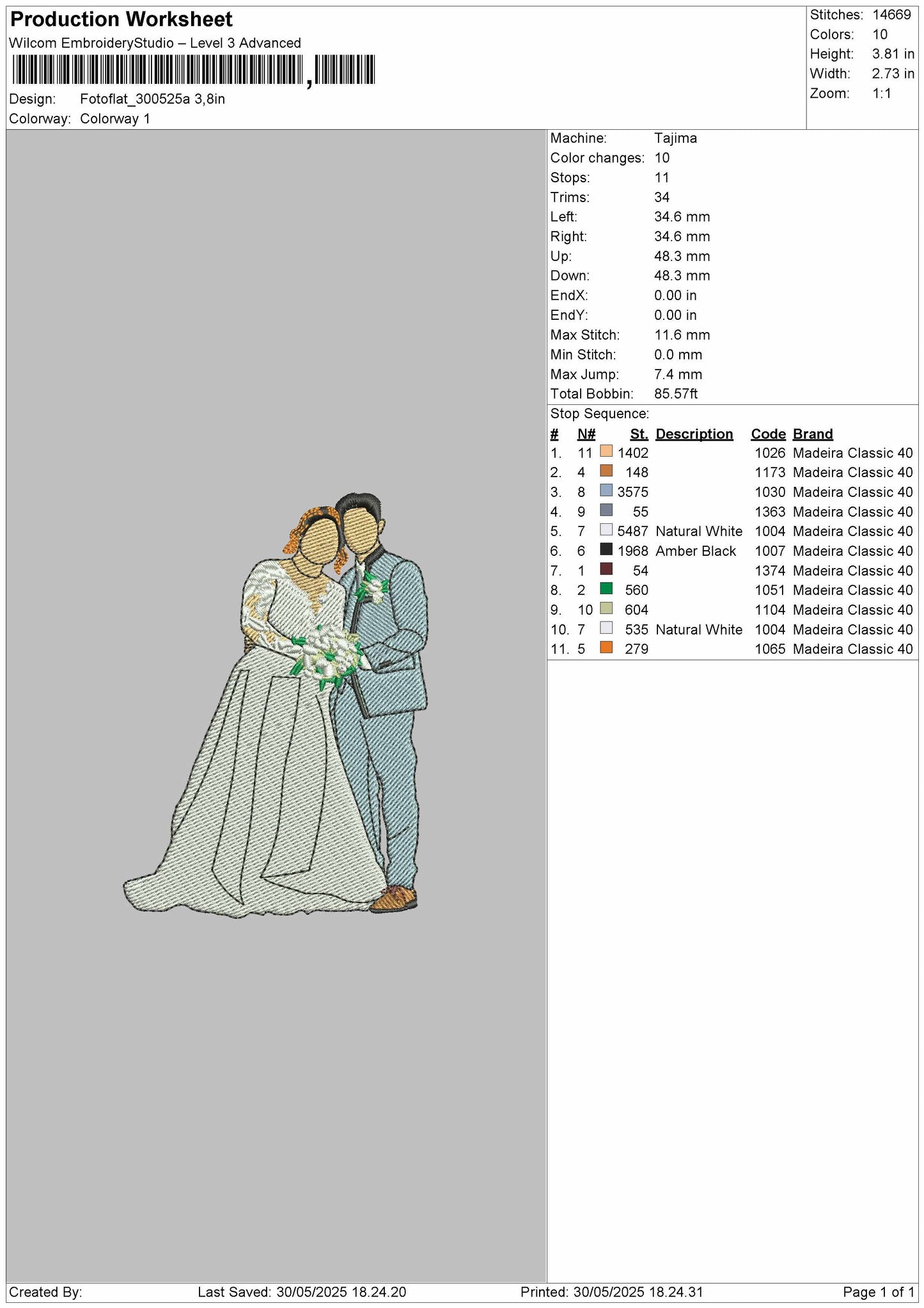 Photoflat 300525A Embroidery Machine File