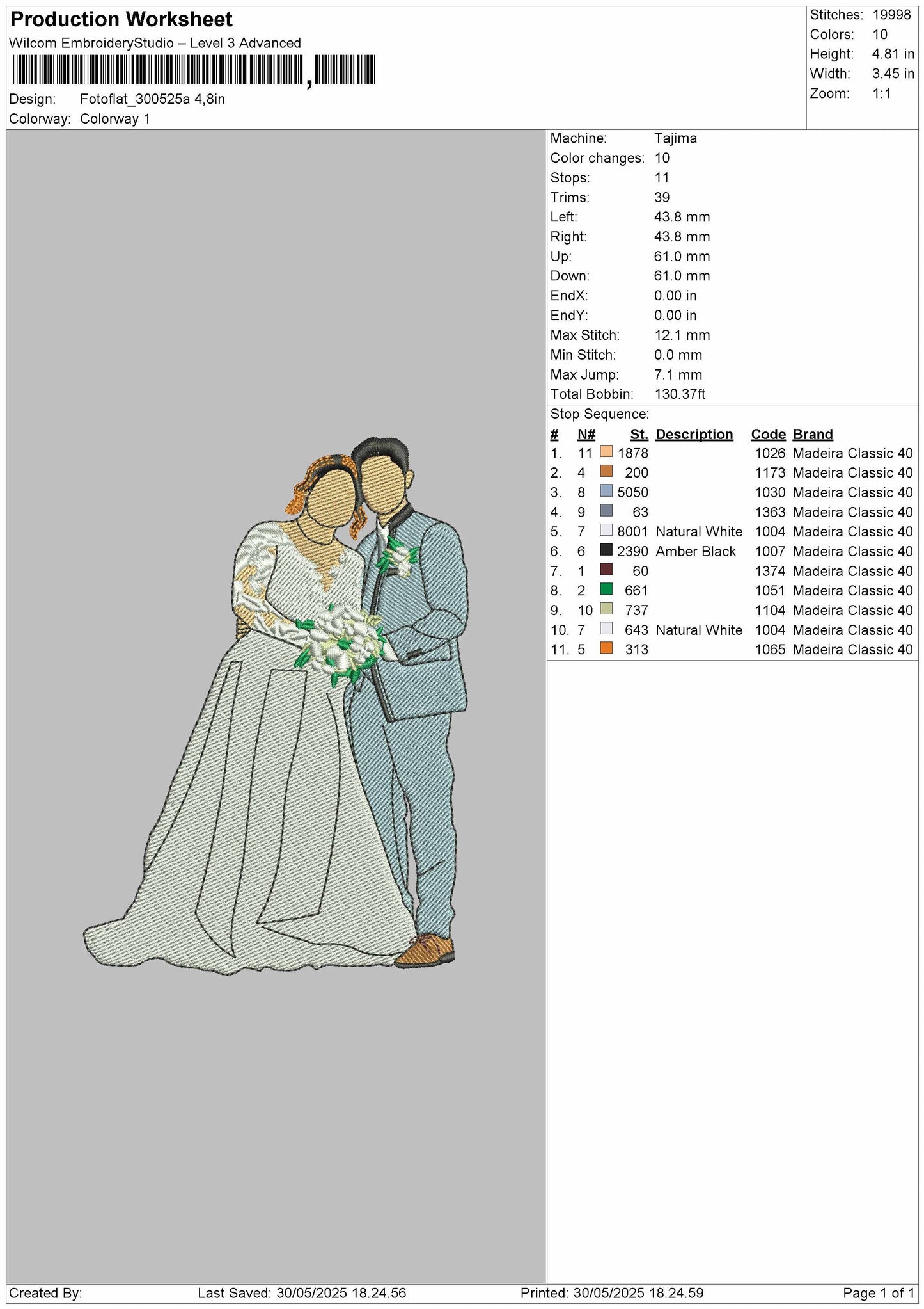 Photoflat 300525A Embroidery Machine File