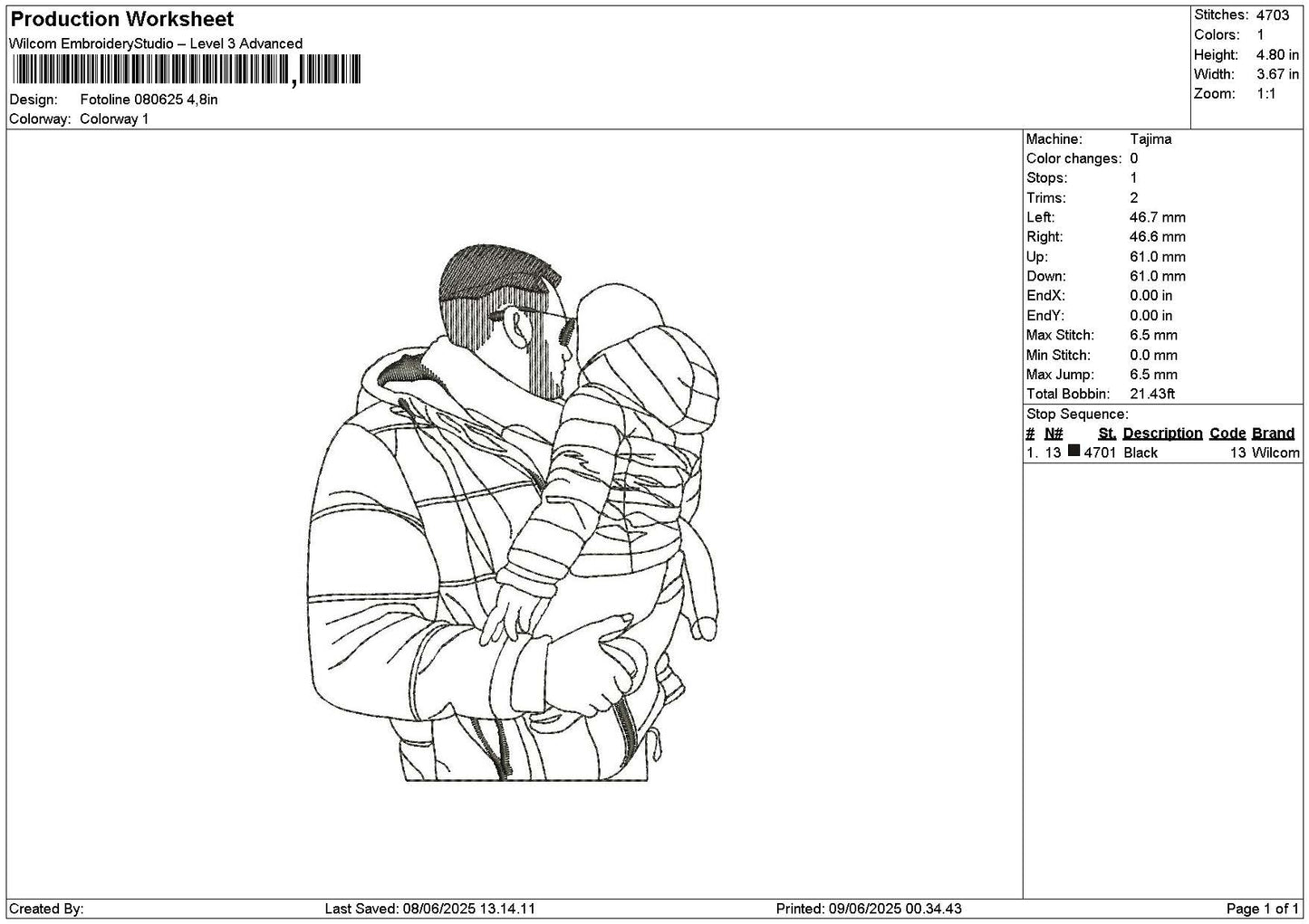 Photoline 0806 Embroidery File 6 sizes
