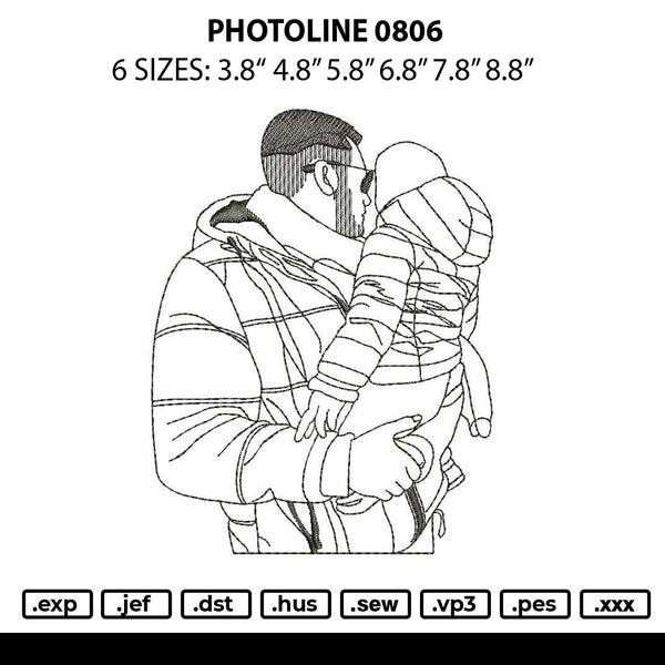 Photoline 0806 Embroidery File 6 sizes