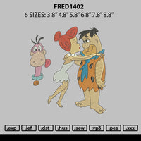 Fred1402 Embroidery File 6 sizes