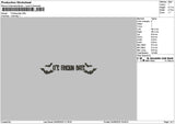Frickintext Embroidery File 6 sizes
