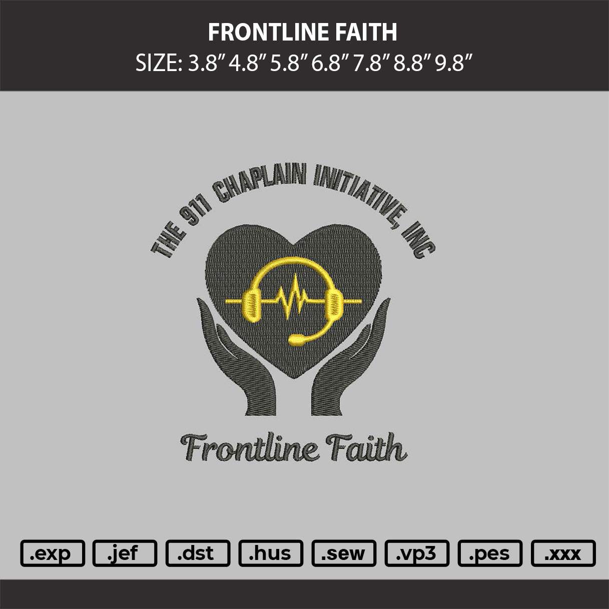 frontline faith Embroidery Machine Design File