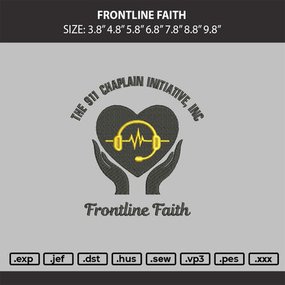 frontline faith Embroidery Machine Design File