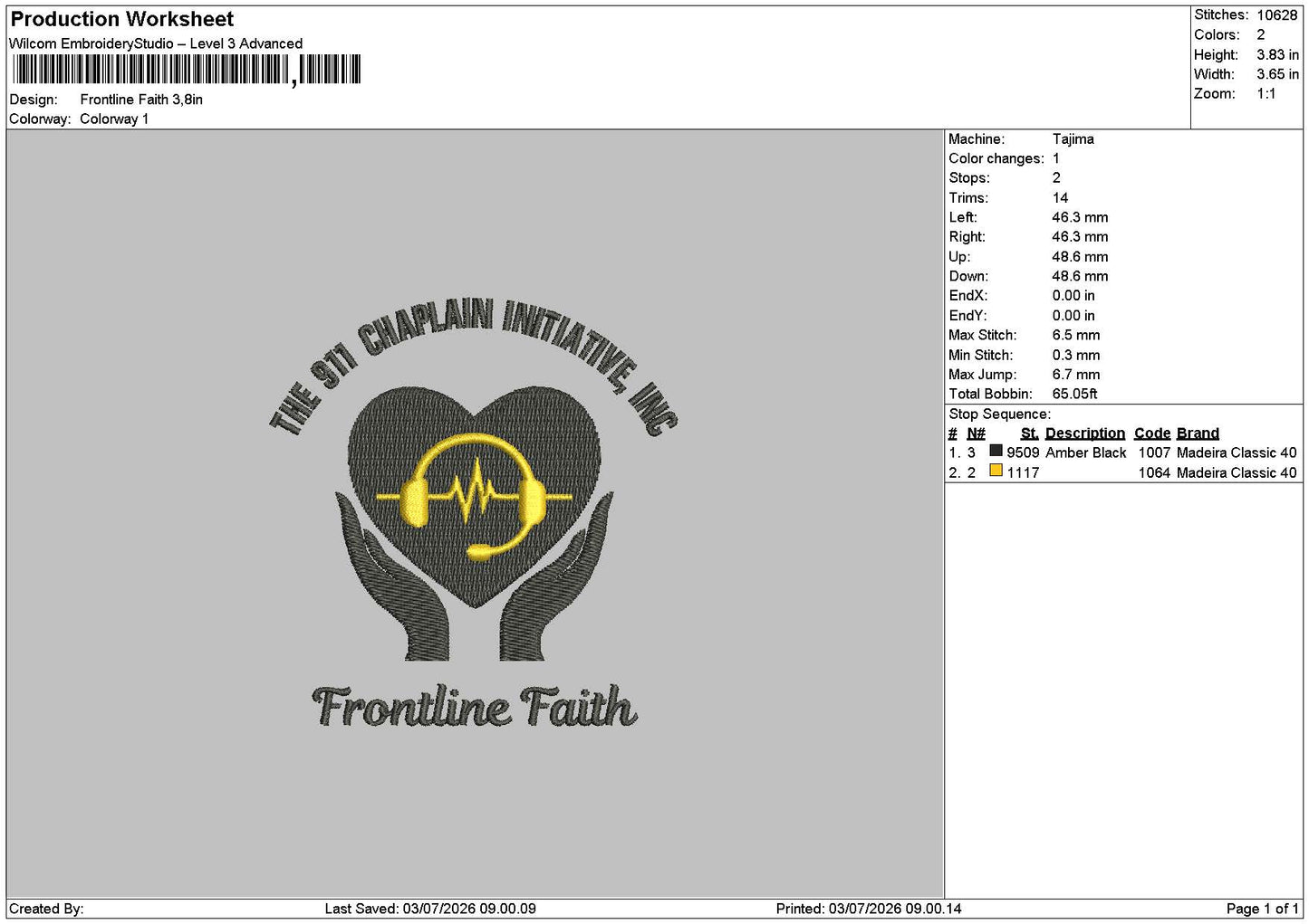 frontline faith Embroidery Machine Design File