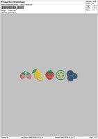 Fruits 0807 Embroidery File 6 sizes