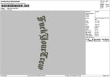 Crewtext Embroidery File 6 sizes