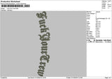 Crewtext Embroidery File 6 sizes