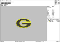 G Oval Embroidery File 6 sizes