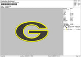 G Oval Embroidery File 6 sizes