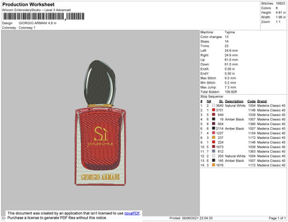 Giorgio Armani Embroidery File 4 size