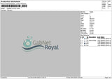 Royaltext 0612 Embroidery File 6 sizes