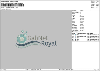 Royaltext 0612 Embroidery File 6 sizes