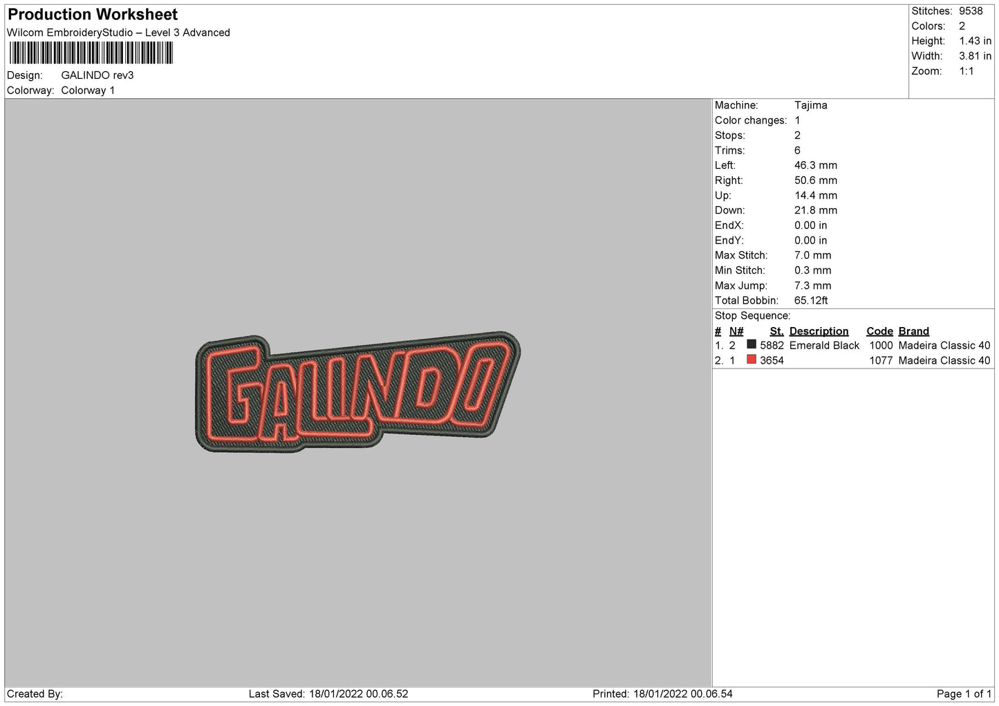 Galindo Embroidery File 5 size