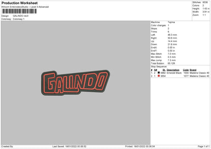 Galindo Embroidery File 5 size