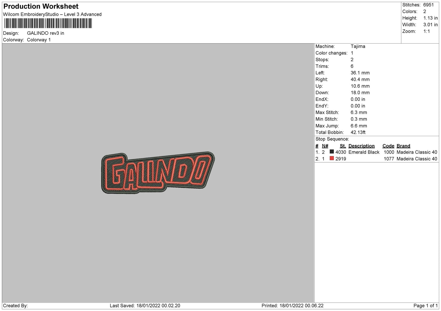 Galindo Embroidery File 5 size